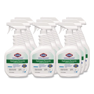 Hydrogen-Peroxide Cleaner/Disinfectant, 32 oz Spray Bottle, 9/Carton