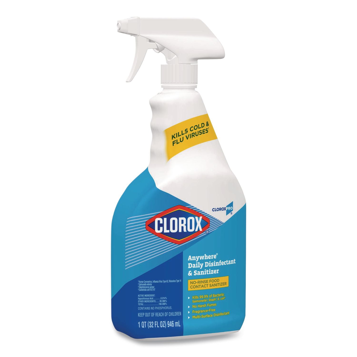 Anywhere Hard Surface Sanitizing Spray, 32oz Spray Bottle, Sold as 1 Each