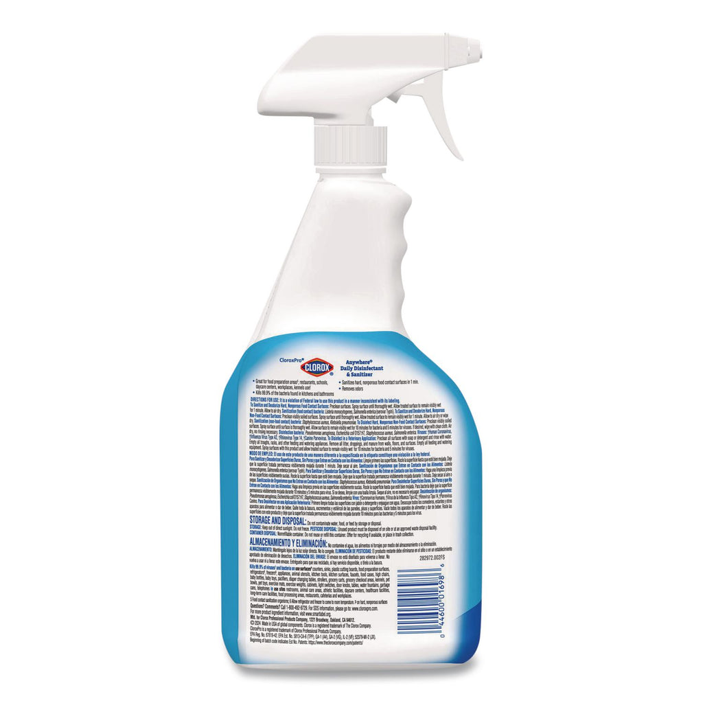 Anywhere Hard Surface Sanitizing Spray, 32oz Spray Bottle, Sold as 1 Each