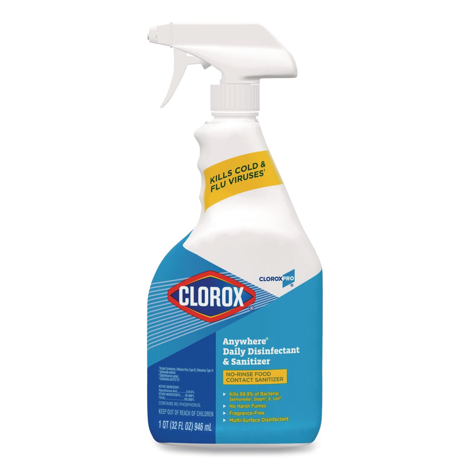 Anywhere Hard Surface Sanitizing Spray, 32oz Spray Bottle, Sold as 1 Each