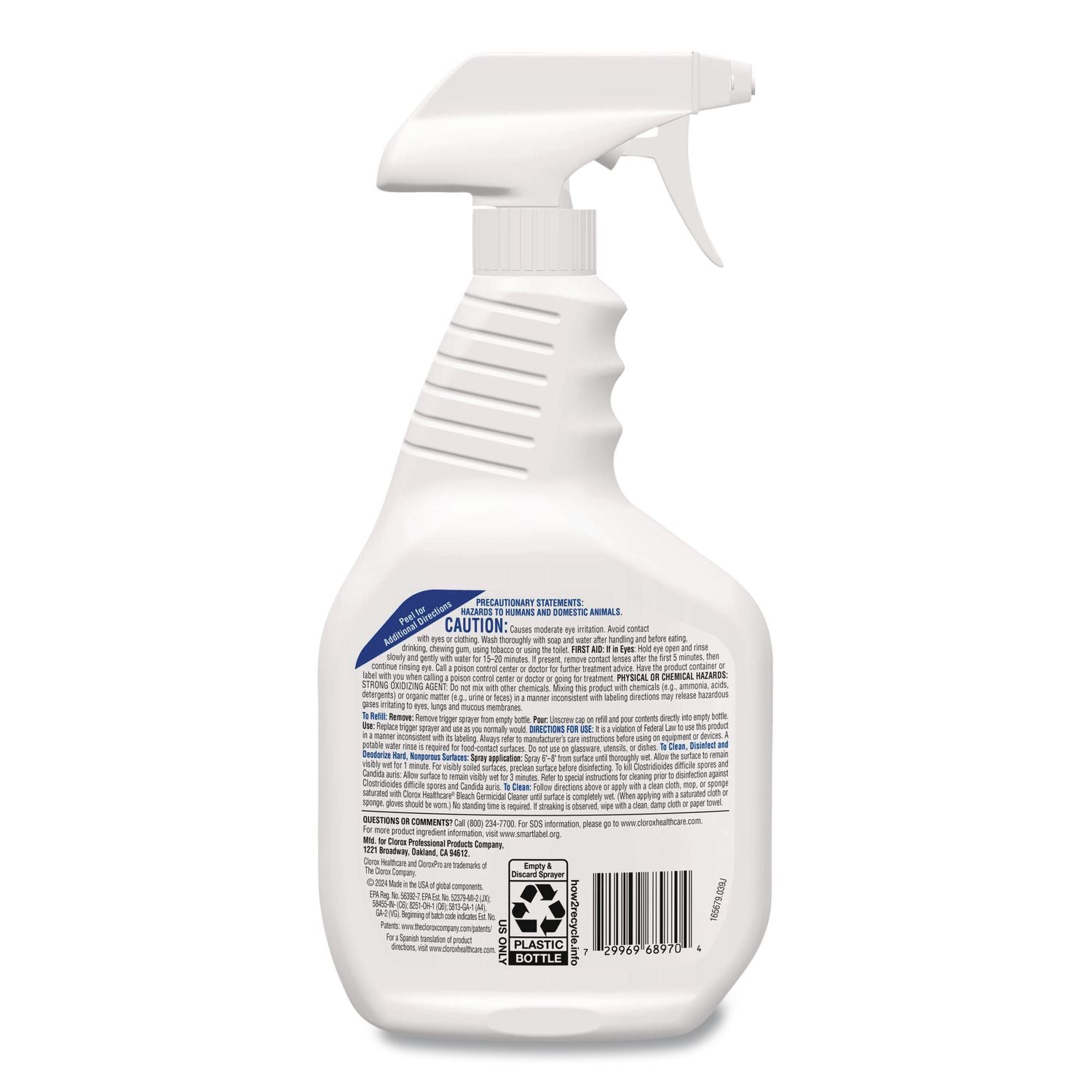 Bleach Germicidal Cleaner, 32 oz Spray Bottle