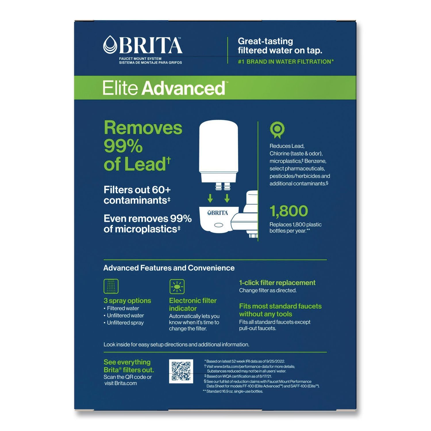 On Tap Faucet Water Filter System, White