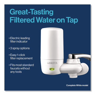 On Tap Faucet Water Filter System, White