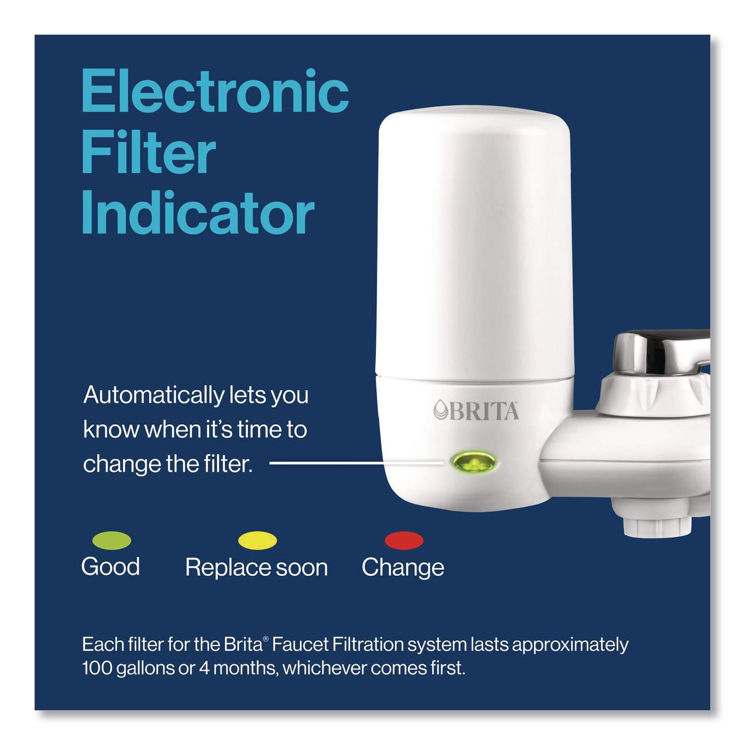 On Tap Faucet Water Filter System, White