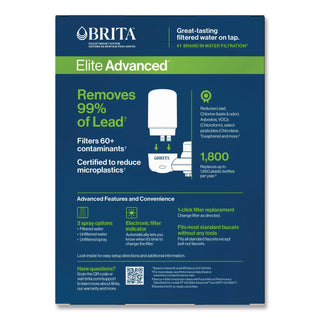 On Tap Faucet Water Filter System, White, 4/Carton