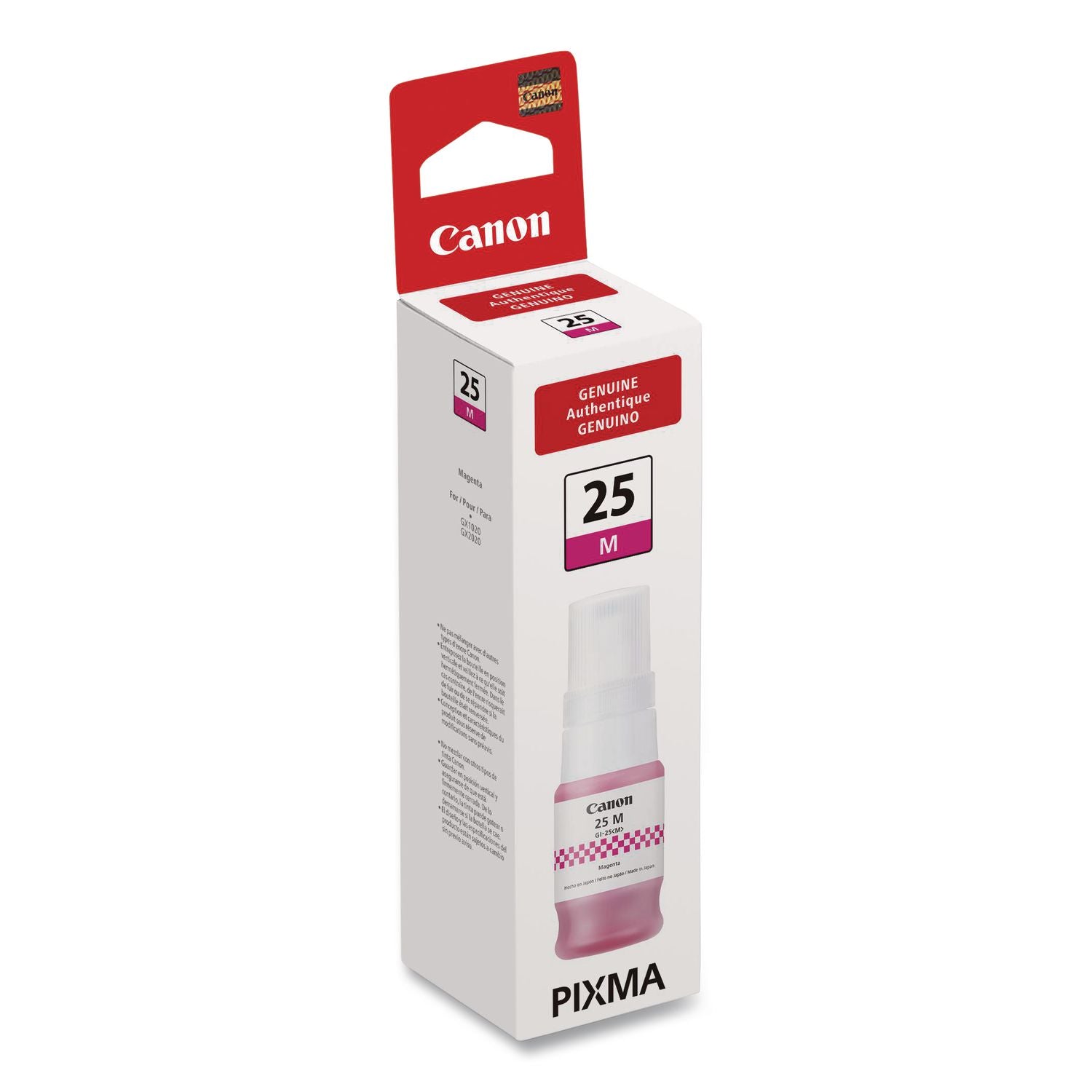 Canon GI-25 Ink Bottles - Inkjet - Magenta - 3000 Pages - 37 mL - 1 Each