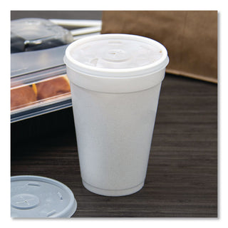 Dart Translucent Slotted Foam Cup Lids - 10 / Carton - 100 - Translucent