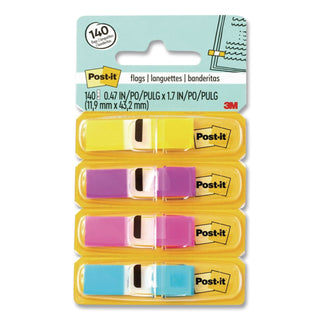 Highlighting Page Flags, 4 Bright Colors, 0.5 x 1.75, 35/Color, 4 Dispensers/Pack