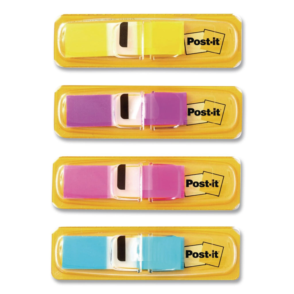 Highlighting Page Flags, 4 Bright Colors, 0.5 x 1.75, 35/Color, 4 Dispensers/Pack