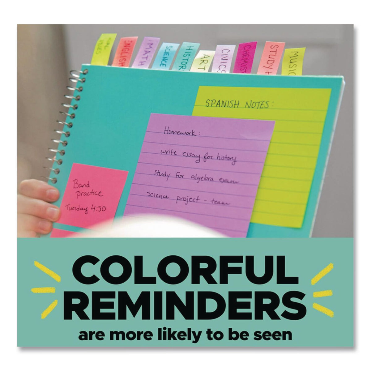 Highlighting Page Flags, 4 Bright Colors, 0.5 x 1.75, 35/Color, 4 Dispensers/Pack
