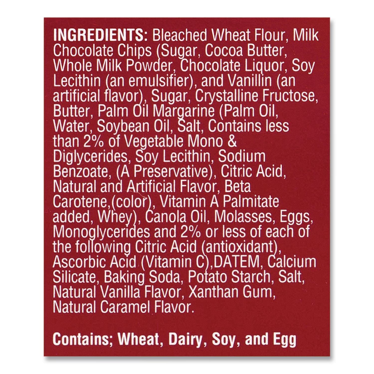 Milk Chocolate Chip Cookies, 1 oz, Indidually Wrapped Pack, 30/Carton, Ships in 1-3 Business Days