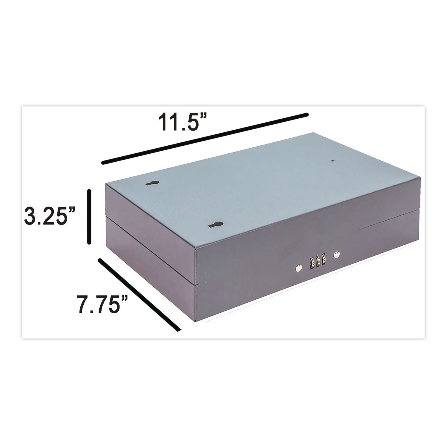 Combination Lockable Key Cabinet, 28-Key, Metal, Black, 7.75 x 3.25 x 11.5