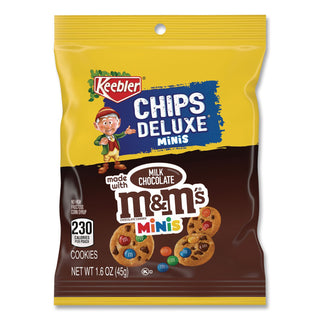 Mini Cookie Snack Packs, Chocolate Chip/MandMs, 1.6 oz Pouch, 30 Pouches/Carton, Ships in 1-3 Business Days