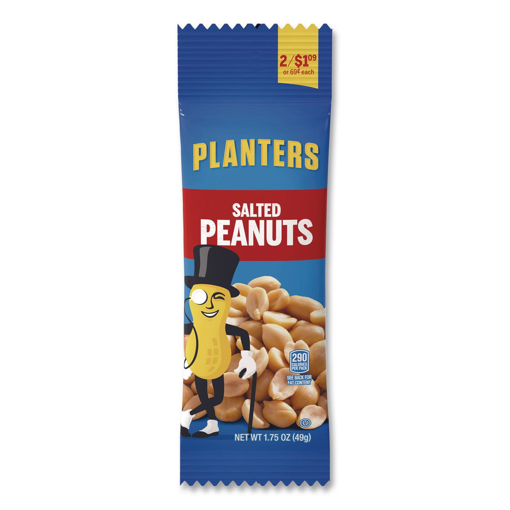 Salted Peanuts, 1.75 oz Pack, 18 Packs/Box, Ships in 1-3 Business Days