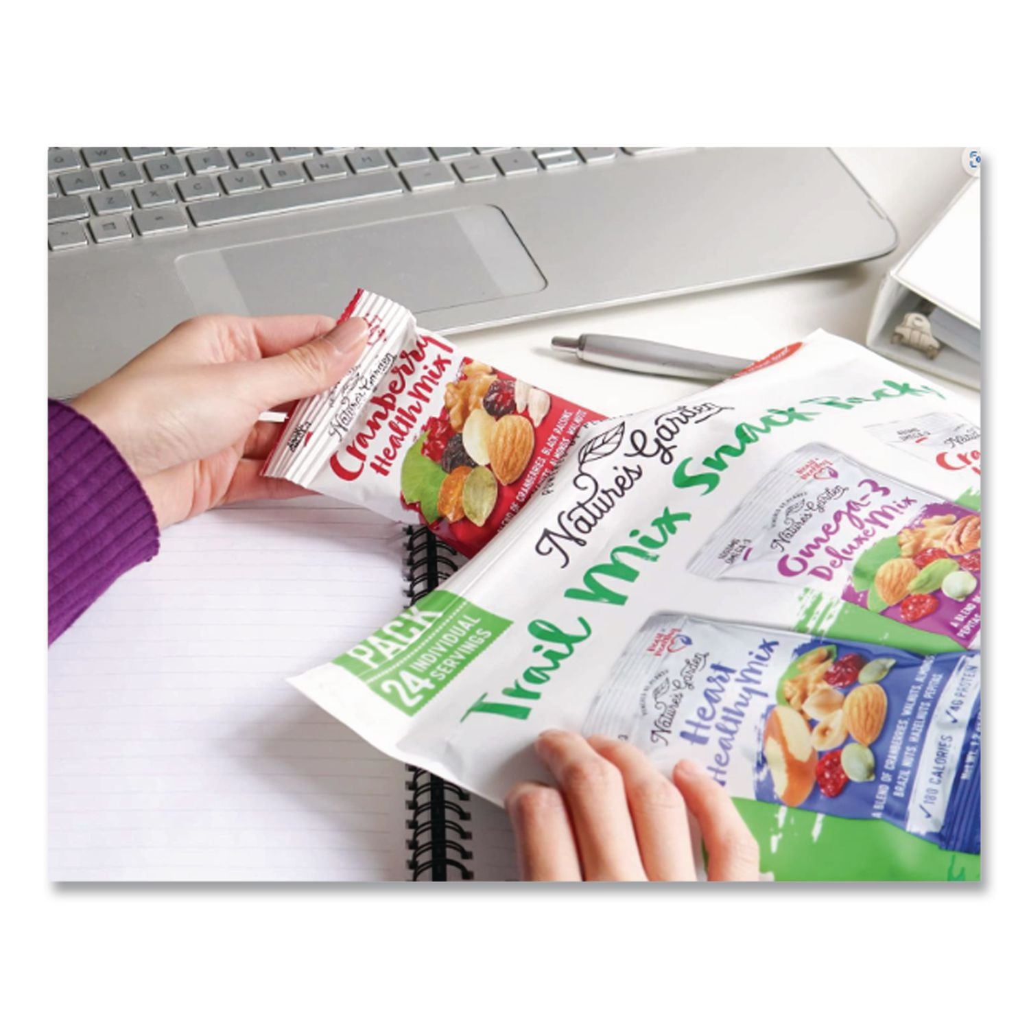 Healthy Trail Mix Snack Packs, 1.2 oz Pouch, 24 Pouches/Carton, Ships in 1-3 Business Days