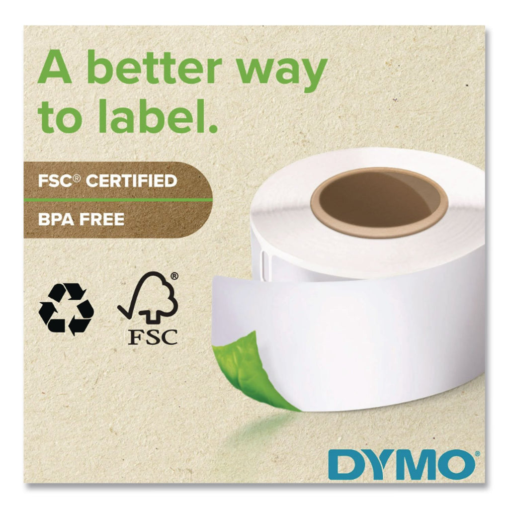 LabelWriter Address Labels, 1.12" x 3.5", White, 130 Labels/Roll, 2 Rolls/Pack