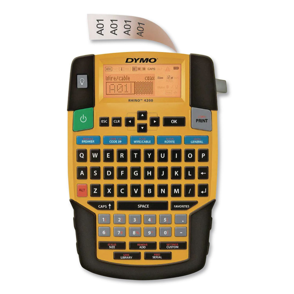 Rhino Industrial 4200 Label Maker, 1 Line, 4.06 x 8.46 x 2.24