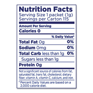 Zero Calorie Sweetener, 0.035 oz Packet, 2000/Carton