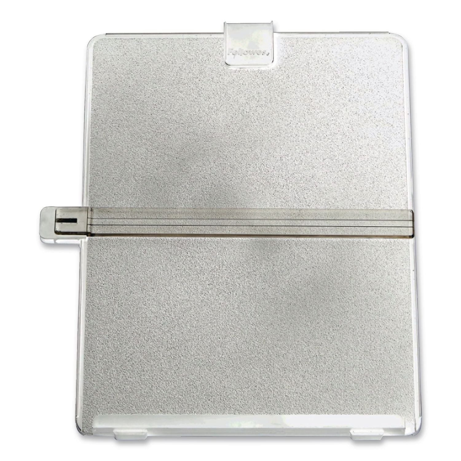 Non-Magnetic Desktop Copyholder, 25 Sheet Capacity, Plastic, Platinum