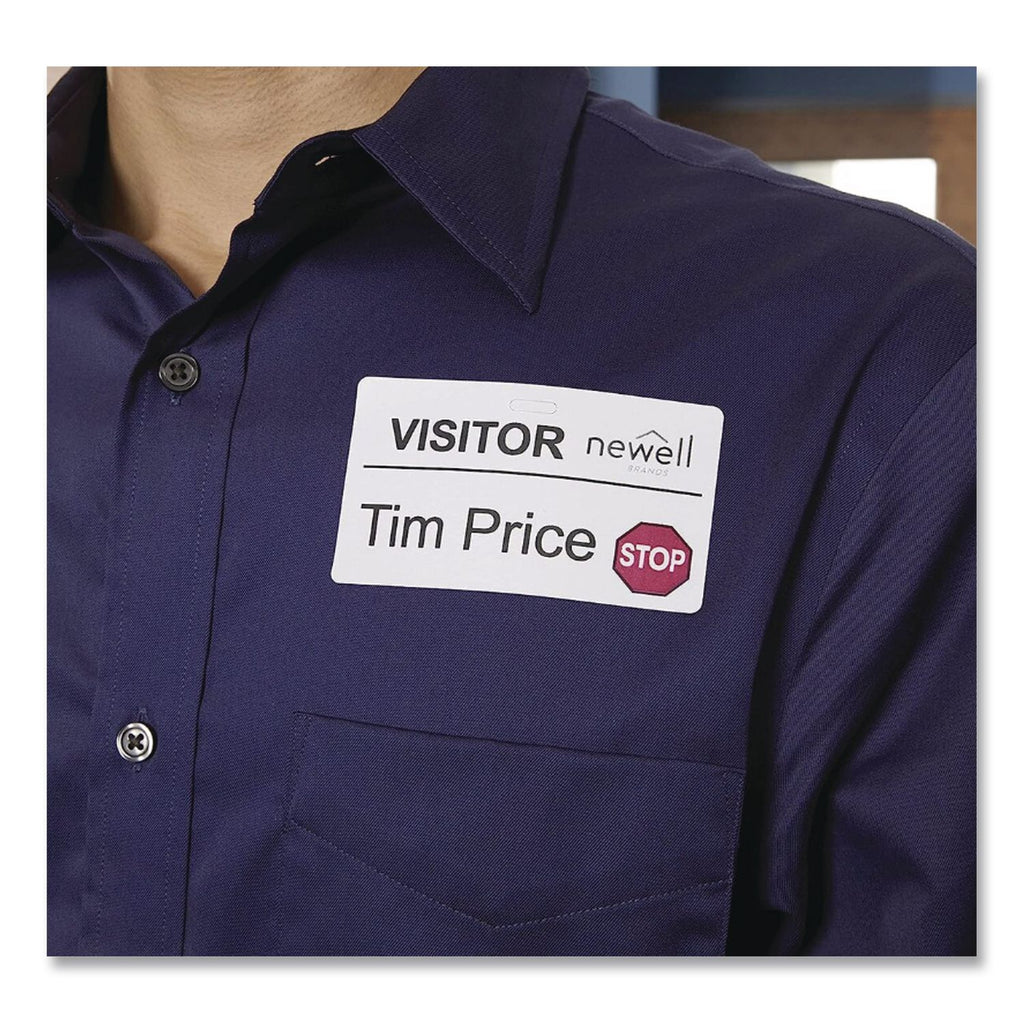 Visitor Management Time-Expiring Name Badges, Adhesive, 2.25" x 4", 250 Labels/Box
