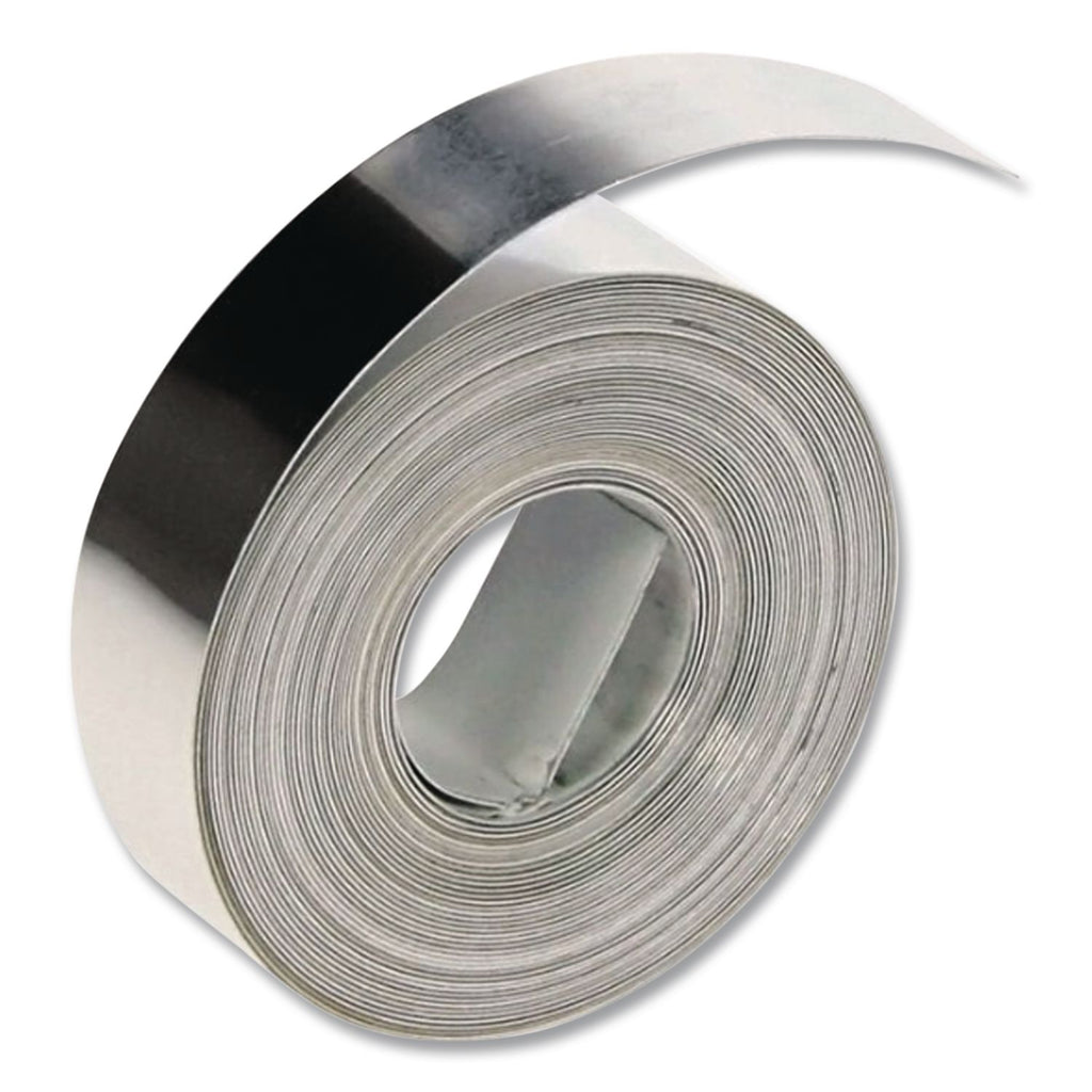 Rhino Metal Label Non-Adhesive Tape, 0.5" x 16 ft, Aluminum