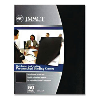 VeloBind Presentation Covers, Black, 11 x 8.5, Punched & Scored, 50/Pack