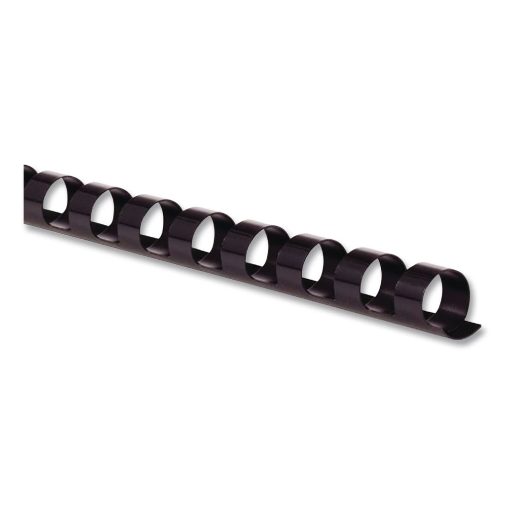 CombBind Standard Spines, 3/8" Diameter, 60 Sheet Capacity, Black, 100/Box