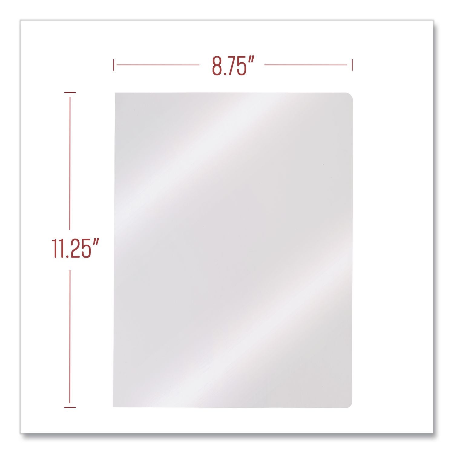 Clear View Presentation Covers for Binding Systems, Clear, 11.25 x 8.75, Punched, 100/Box