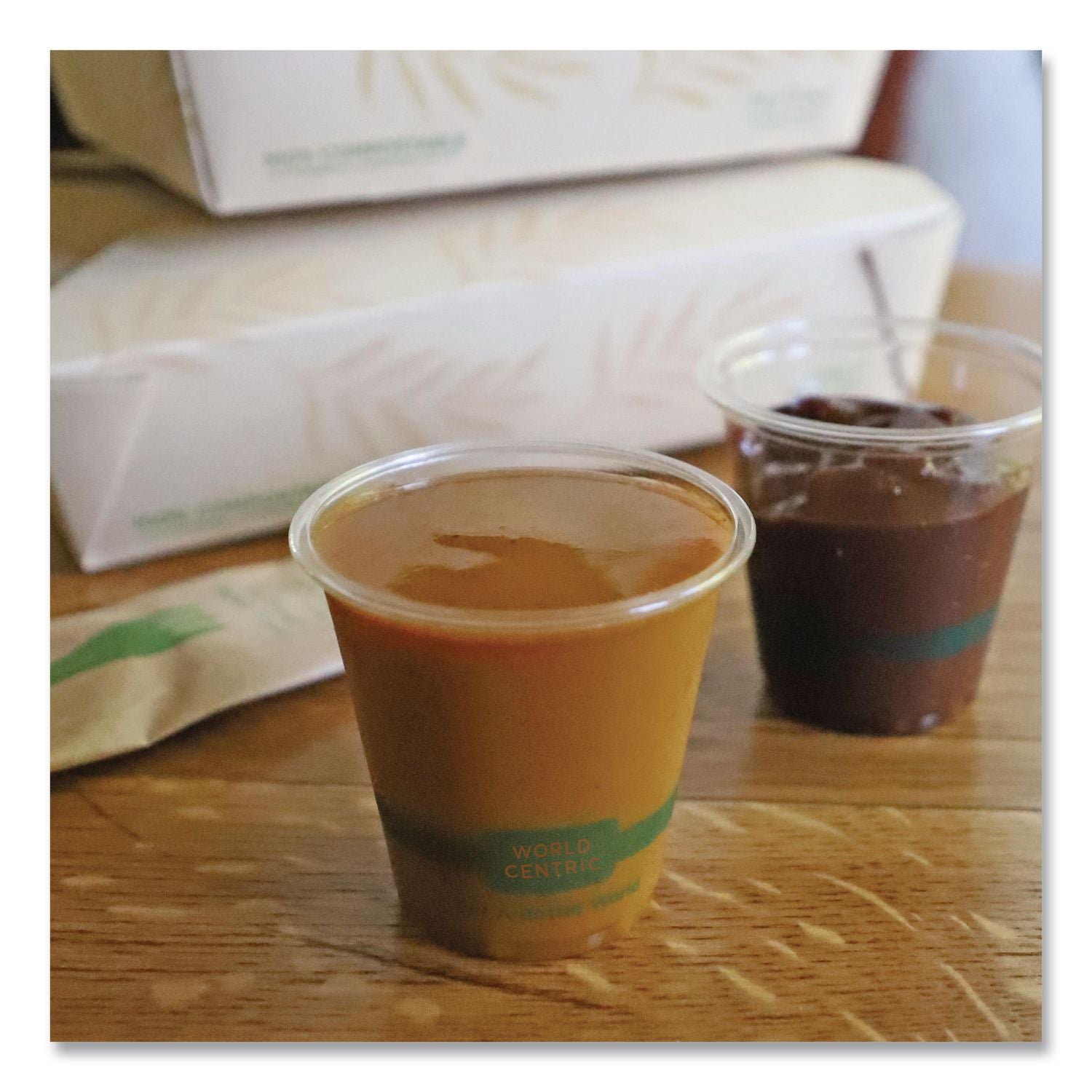 PLA Clear Cold Cups, 3 oz, Clear, 2,500/Carton