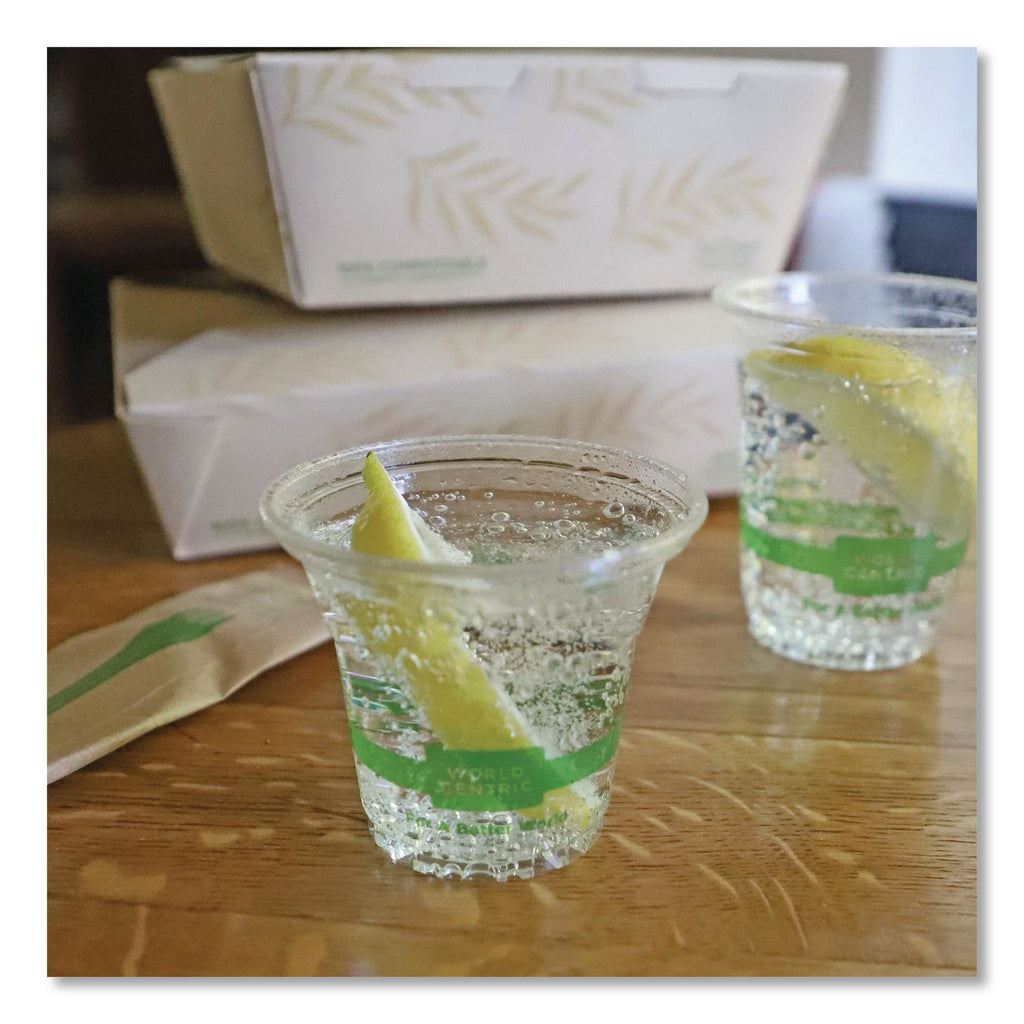 PLA Clear Cold Cups, 5 oz, Clear, 2,000/Carton