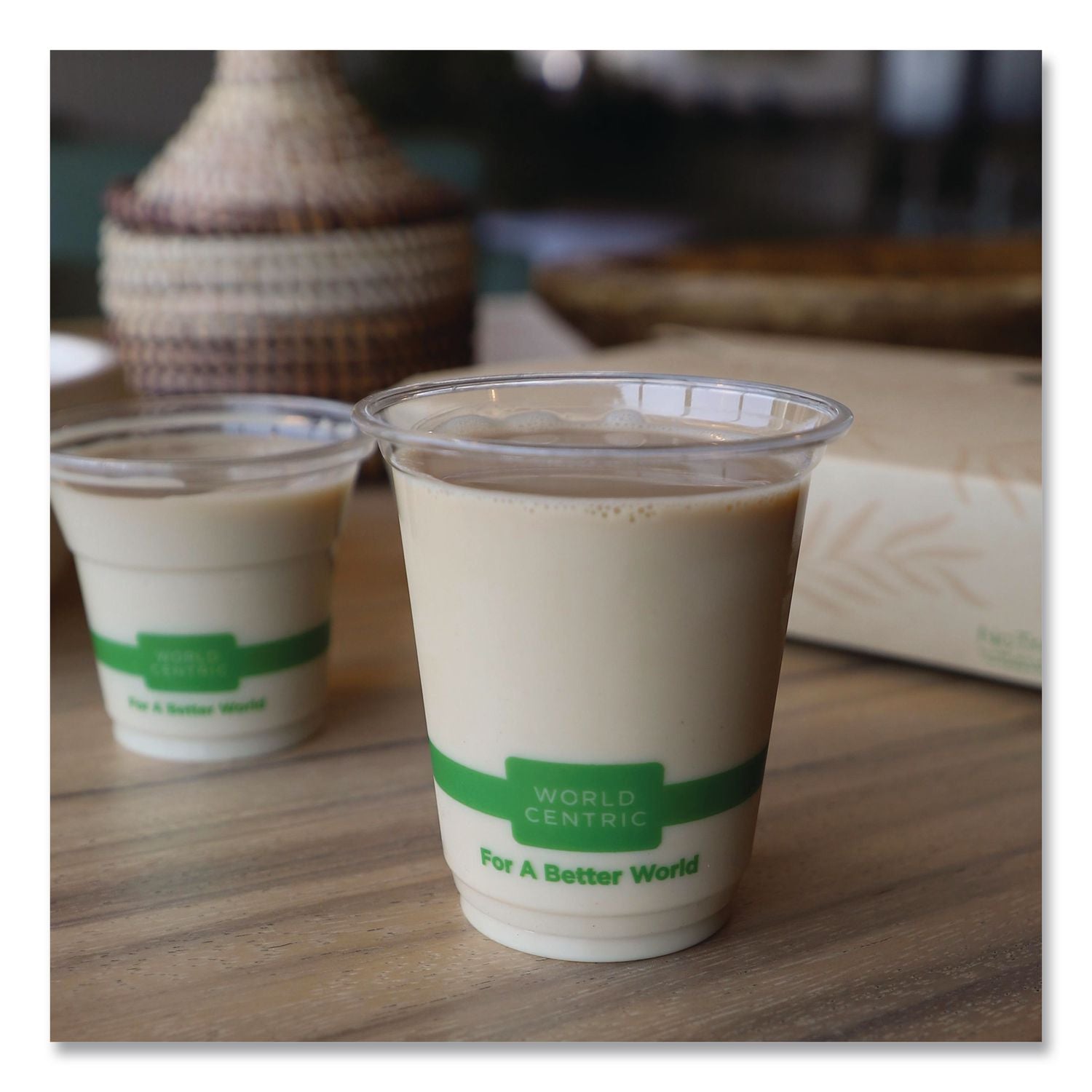 PLA Clear Cold Cups, 7 oz, Clear, 2,000/Carton
