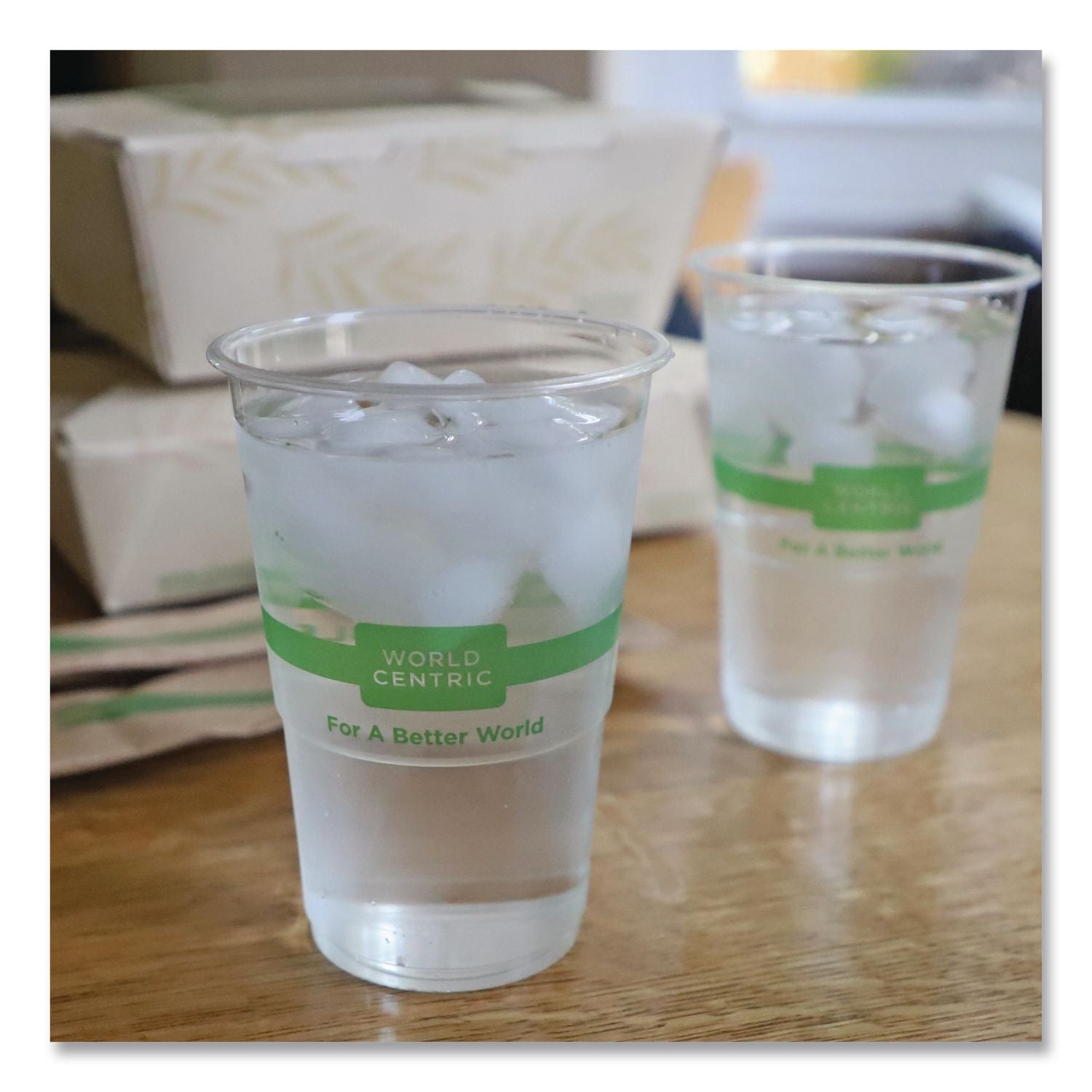PLA Clear Cold Cups, 9 oz, Clear, 2,000/Carton