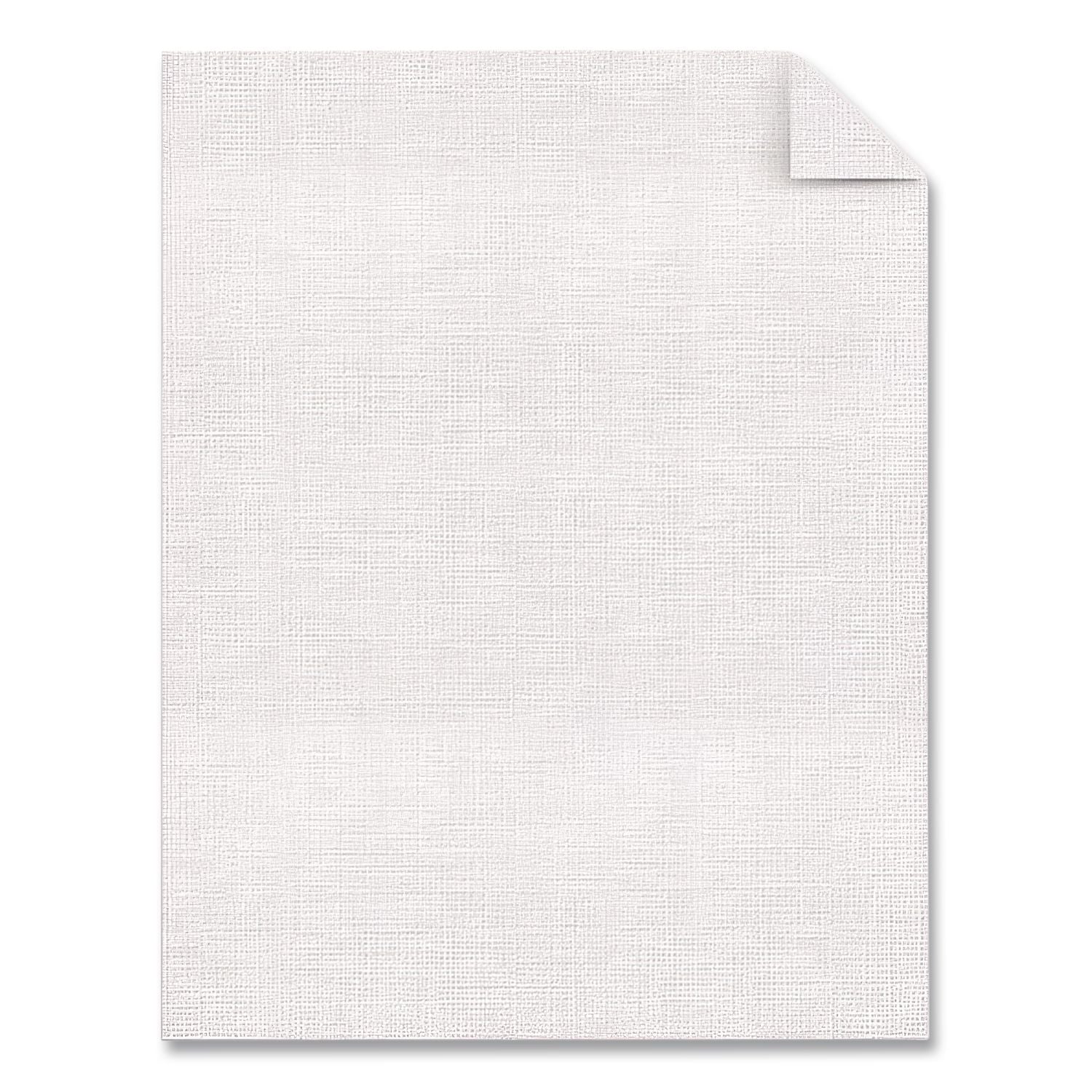 25% Cotton Linen Business Paper, 91 Bright, 24 lb Bond Weight, 8.5 x 11, White, 500/Ream