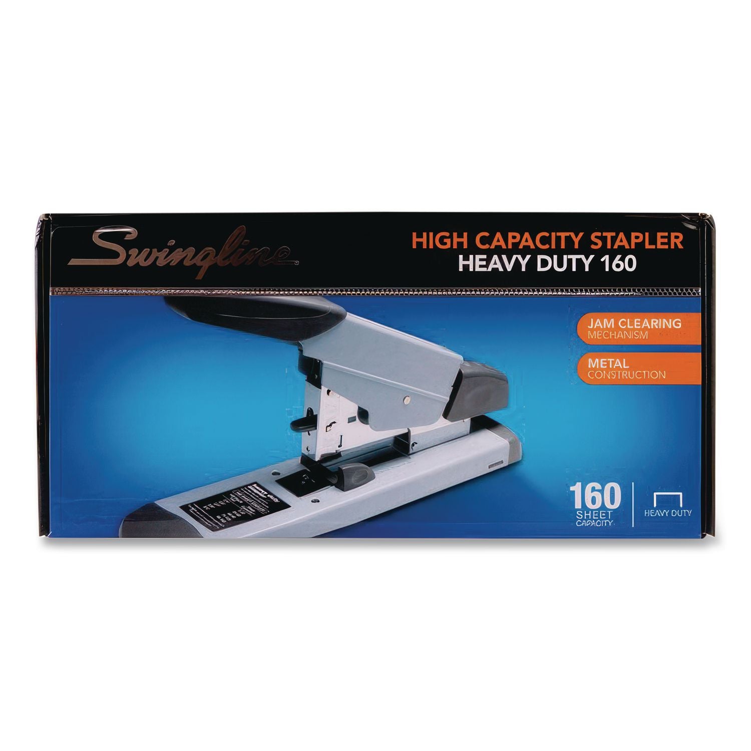Deluxe Heavy-Duty Stapler, 160-Sheet Capacity, Platinum