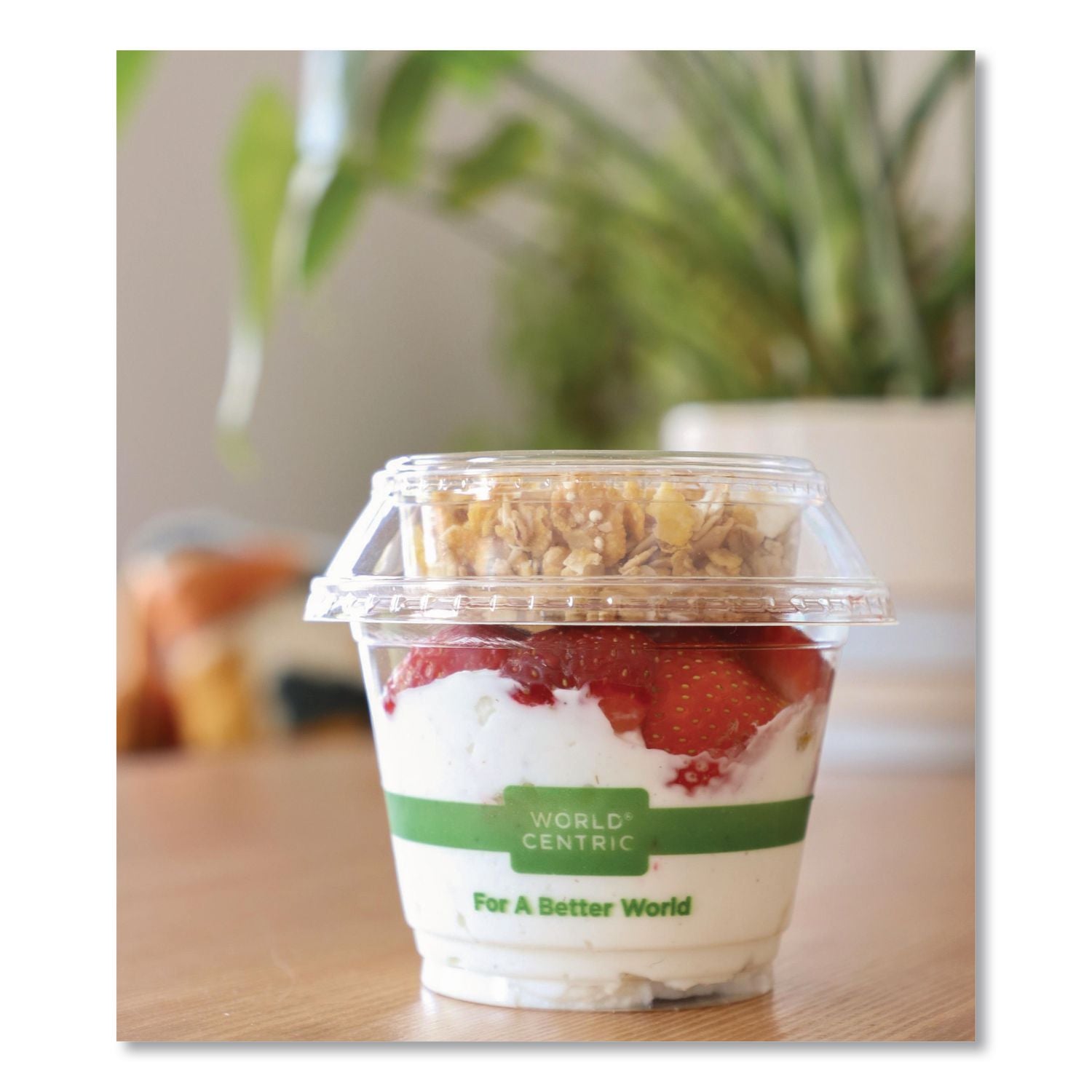PLA Clear Cold Cup Lids, Dome Lid, Fits 2 oz Portion Cup and 9 oz to 24 oz Cups, 1,000/Carton