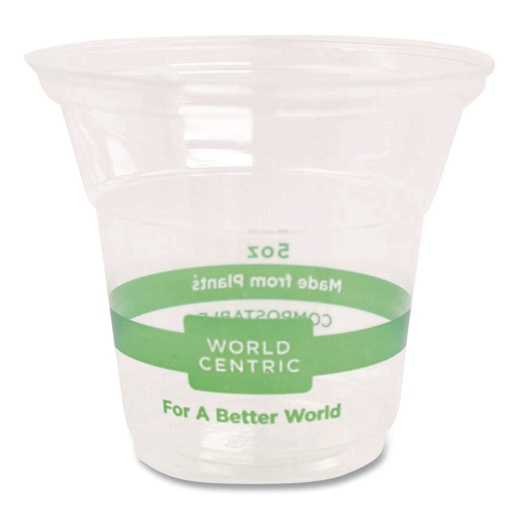PLA Clear Cold Cups, 5 oz, Clear, 2,000/Carton