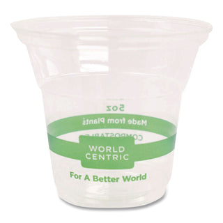 PLA Clear Cold Cups, 5 oz, Clear, 2,000/Carton