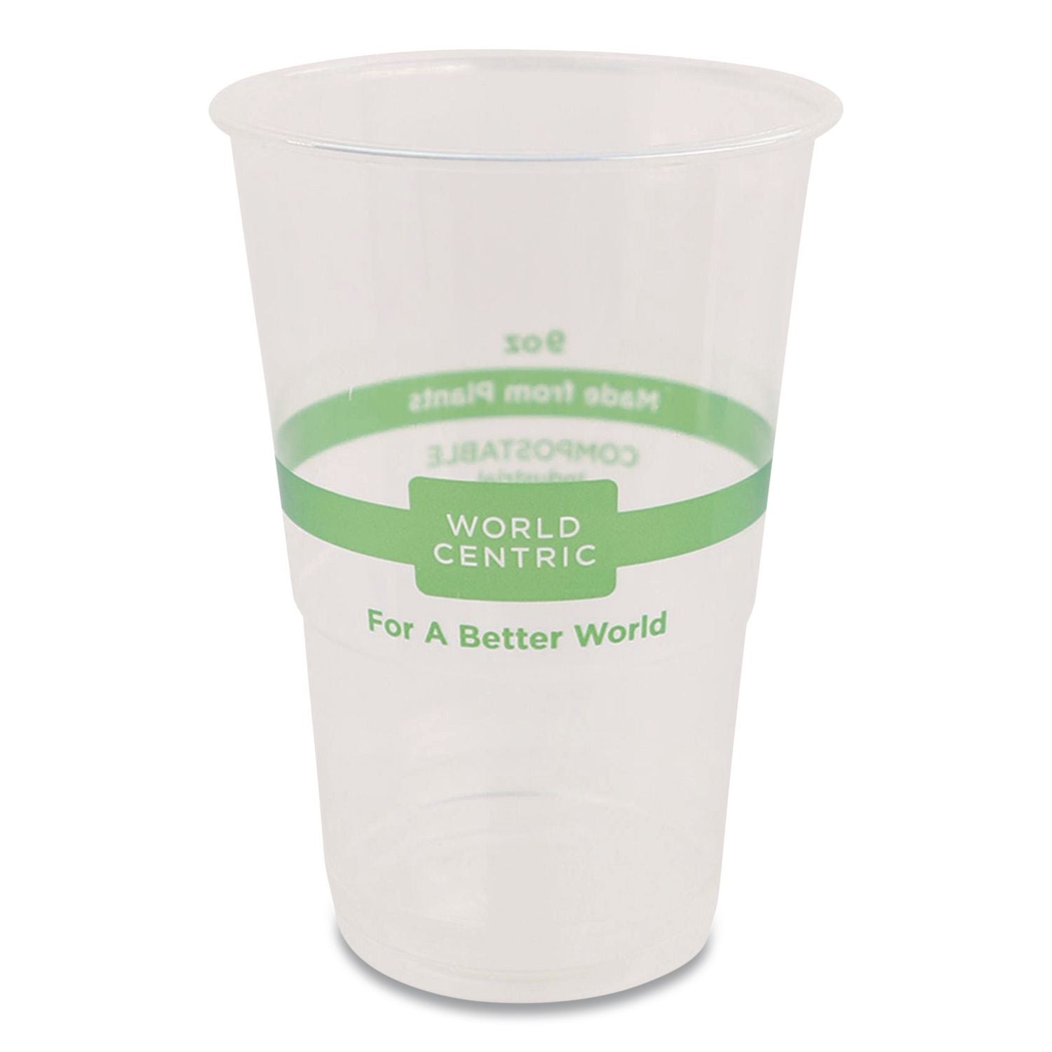 PLA Clear Cold Cups, 9 oz, Clear, 2,000/Carton