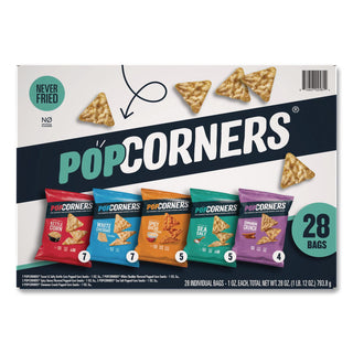 Popped Corn Chips Snacks Variety Pack, Assorted Flavors, 1 oz Bag, 28/Pack, Ships in 1-3 Business Days