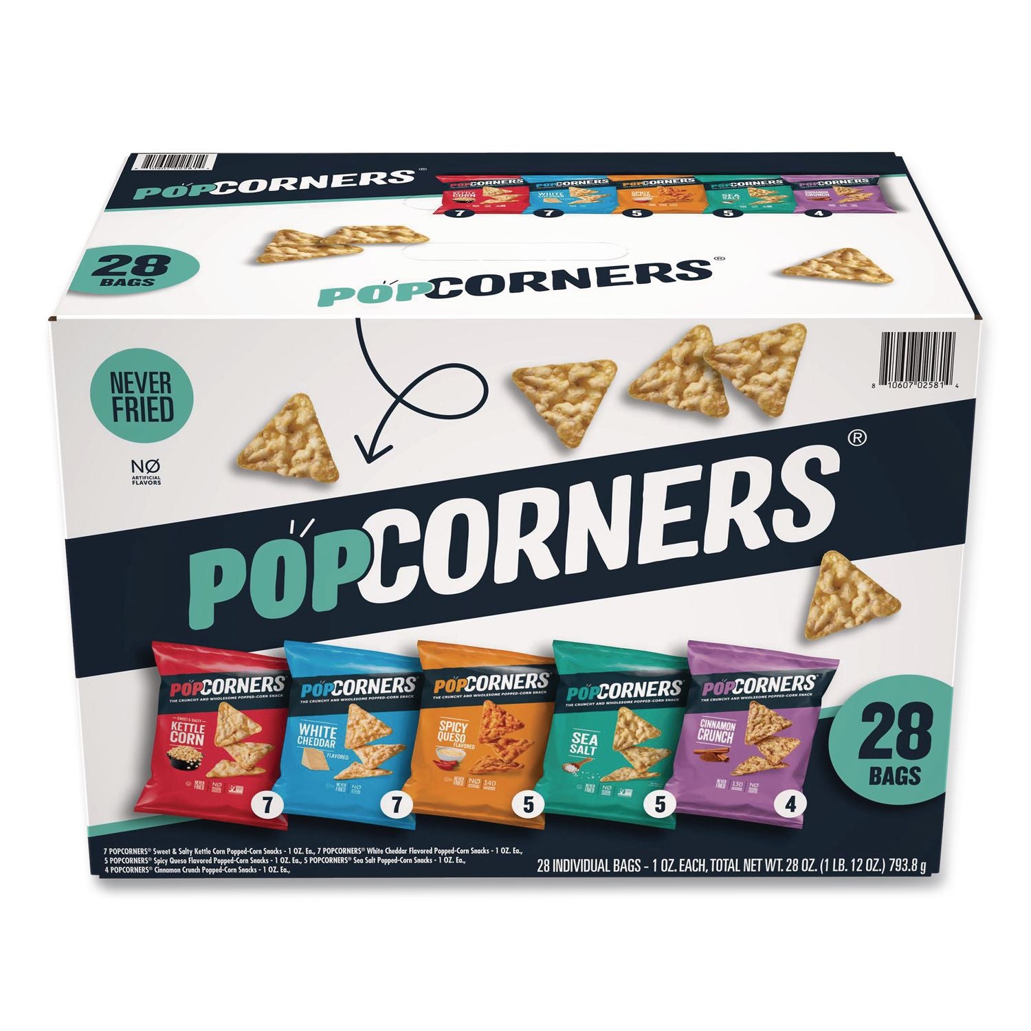 Popped Corn Chips Snacks Variety Pack, Assorted Flavors, 1 oz Bag, 28/Pack, Ships in 1-3 Business Days