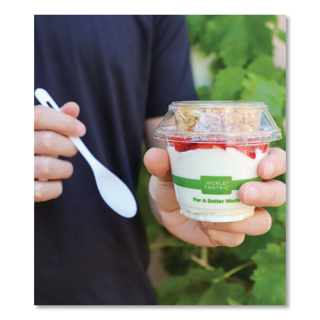 PLA Clear Cold Cup Lids, Dome Lid, Fits 2 oz Portion Cup and 9 oz to 24 oz Cups, 1,000/Carton
