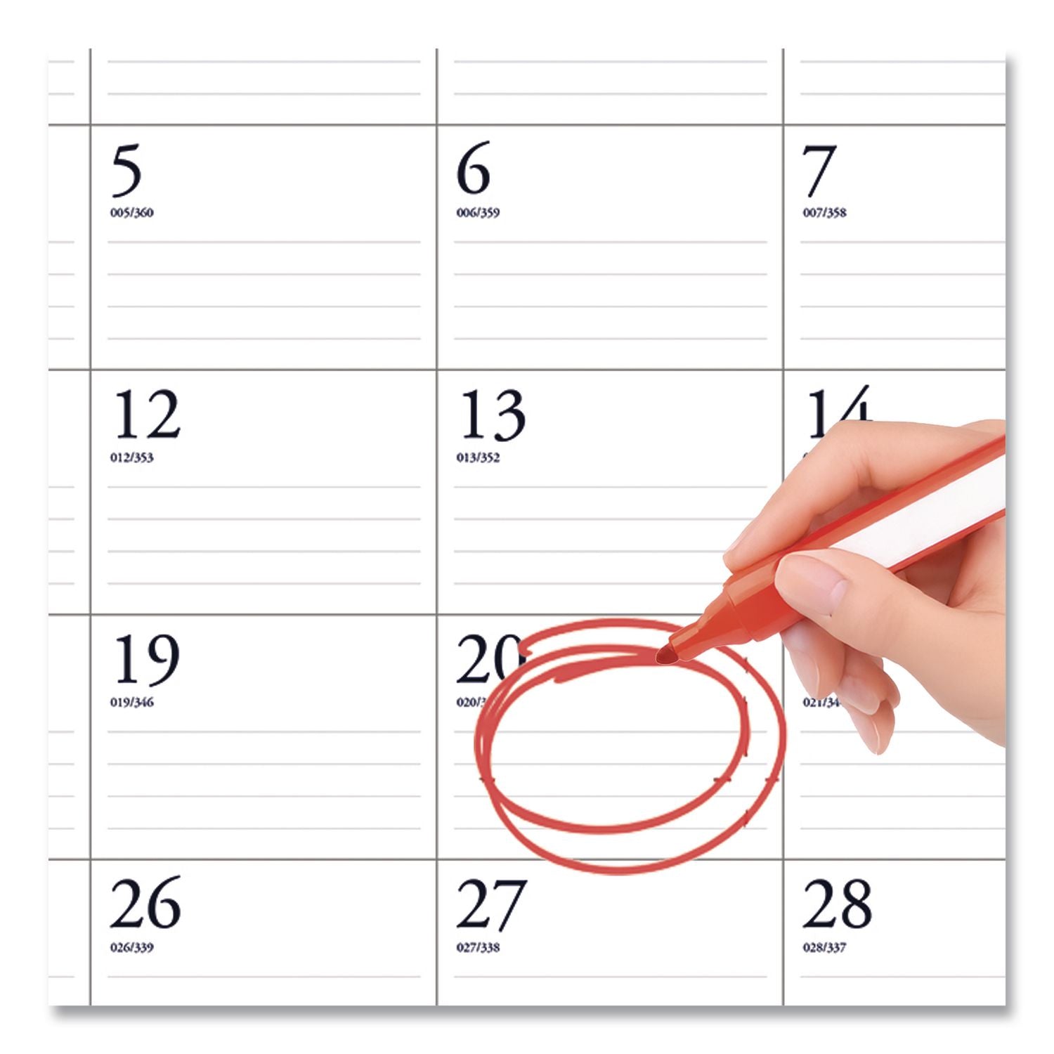 Executive Monthly Desk Pad Calendar, 24 x 19, White/Blue Sheets, Blue Corners, 12-Month (Jan to Dec): 2024