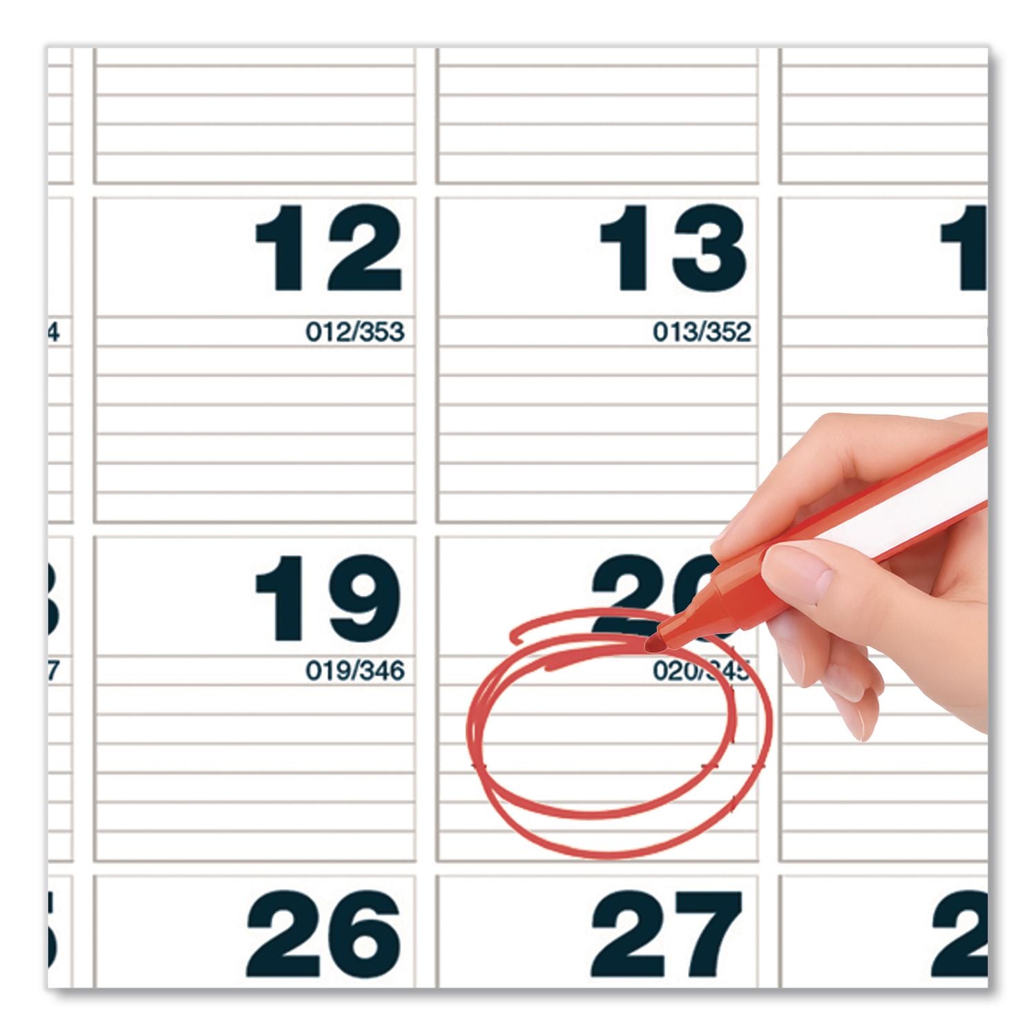 House of Doolittle Bar Harbor Monthly Wall Calendar - Julian Dates - Monthly - 12 Month - January 2024 - December 2024 - 1 Month Single Page Layout - 7" x 6" Sheet Size - Wire Bound - Wedgewood Blue - Reference Calendar, Hanger - 1 Each