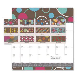 Recycled Bubbleluxe Wall Calendar, Bubbleluxe Artwork, 12 x 12, White/Multicolor Sheets, 12-Month (Jan to Dec): 2024