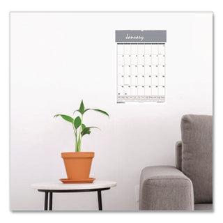 Academic Year Bar Harbor Recycled Wirebound Monthly Wall Calendar, 12 x 17, White/Blue Sheets, 12-Month (Aug-July): 2023-2024