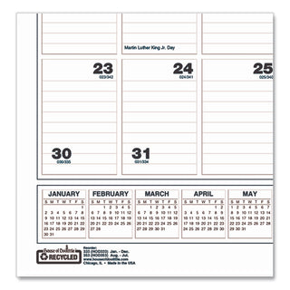 Academic Year Bar Harbor Recycled Wirebound Monthly Wall Calendar, 15.5 x 22, White/Blue Sheets, 12-Month(Aug-July):2023-2024