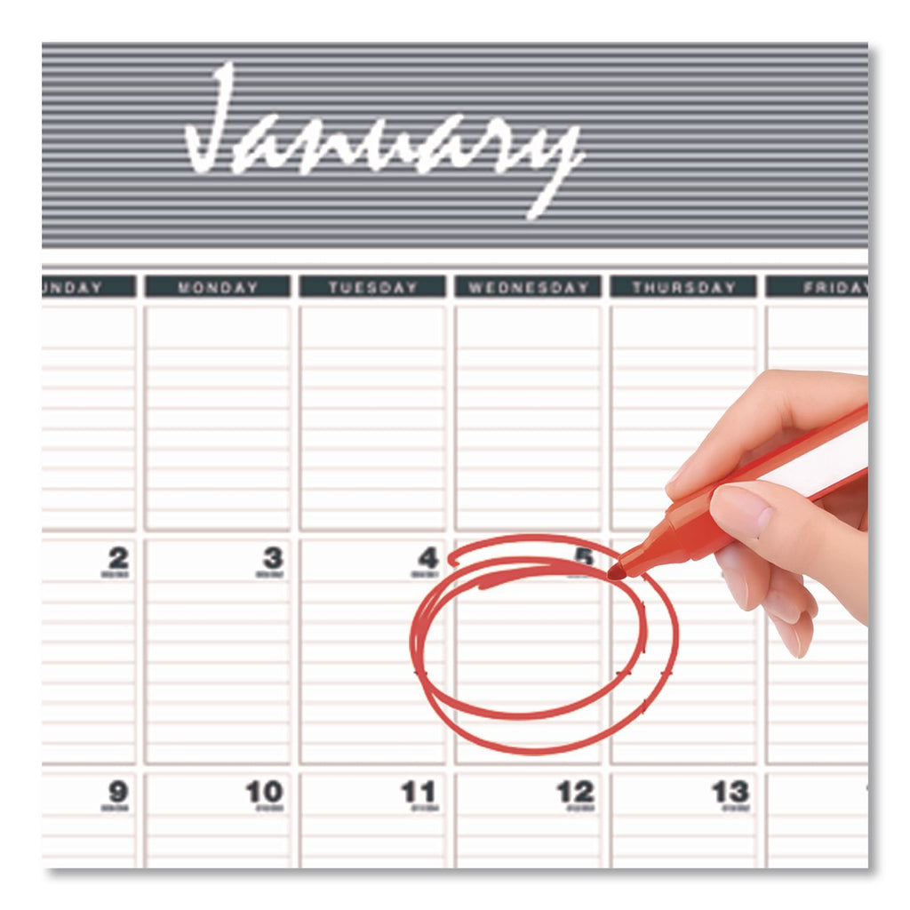 Academic Year Bar Harbor Recycled Wirebound Monthly Wall Calendar, 15.5 x 22, White/Blue Sheets, 12-Month(Aug-July):2023-2024