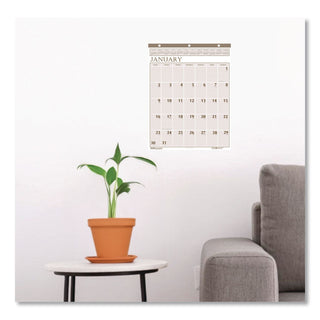 Large Print Recycled Monthly Wall Calendar, 20 x 26, Beige Sheets, 12-Month (Jan to Dec): 2024