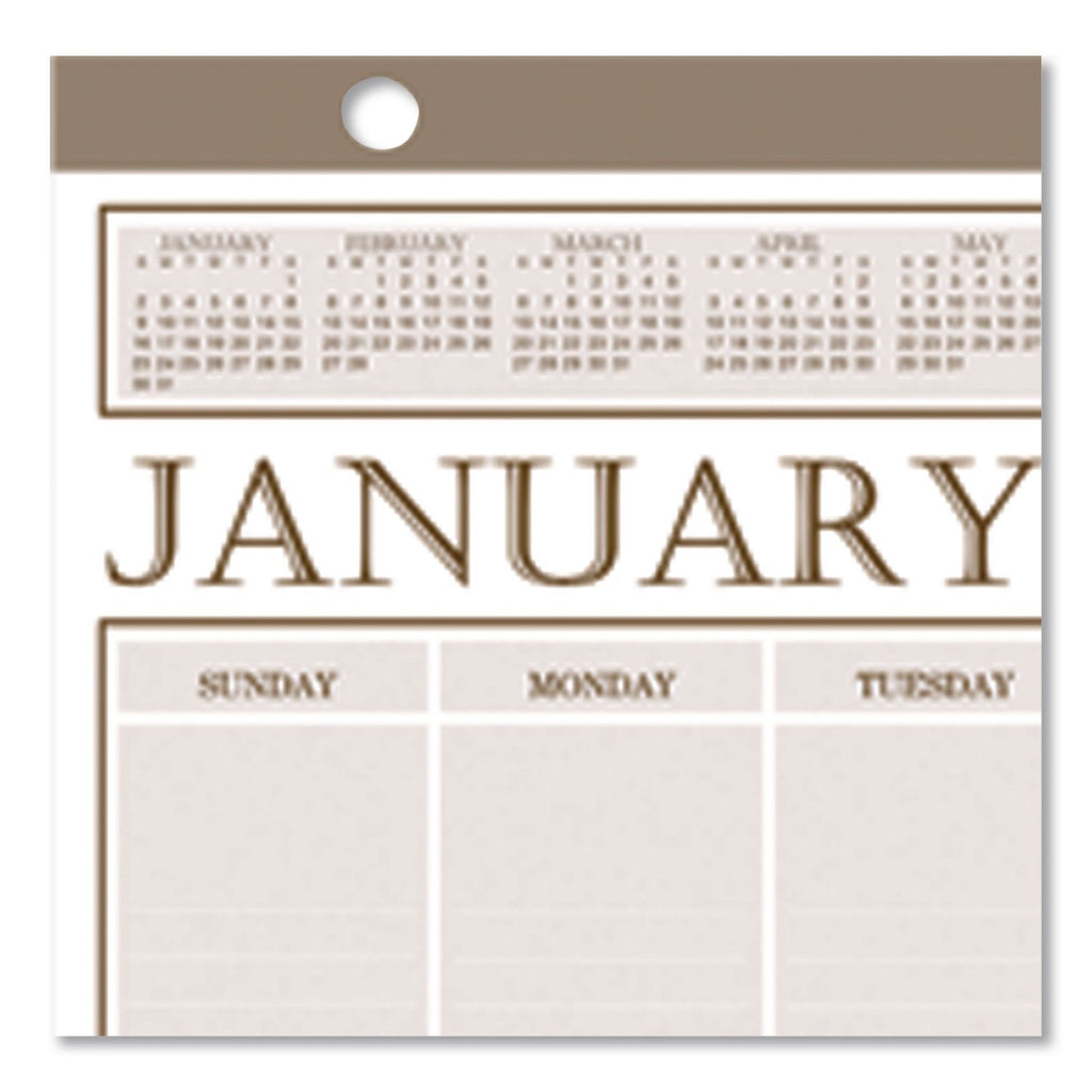 Large Print Recycled Monthly Wall Calendar, 20 x 26, Beige Sheets, 12-Month (Jan to Dec): 2024
