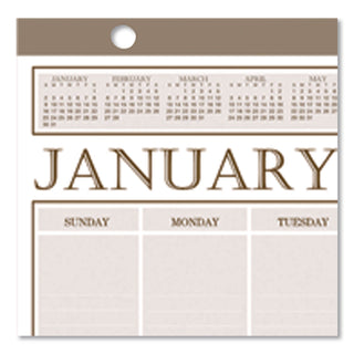 Large Print Recycled Monthly Wall Calendar, 20 x 26, Beige Sheets, 12-Month (Jan to Dec): 2024